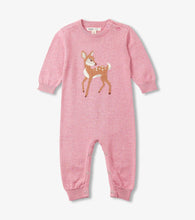 Load image into Gallery viewer, Blush Blossom Baby Doe Sweater Romper