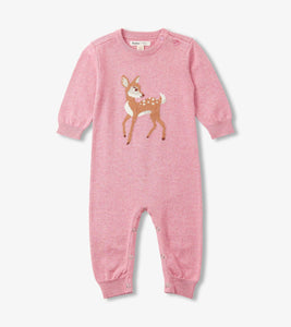 Blush Blossom Baby Doe Sweater Romper