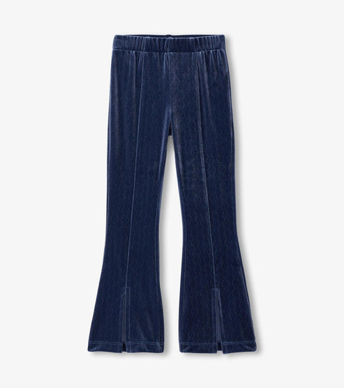 Patriot Blue Sparkle Wave Stretchy Flared Pants