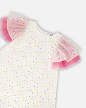 Load image into Gallery viewer, Polka Dot Dress With Mesh White Printed Party Dots