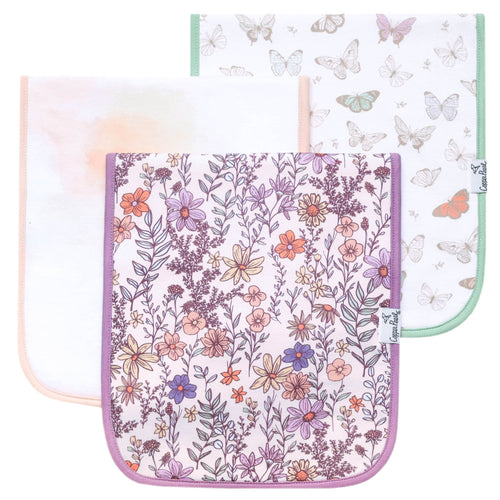Flora Burp Cloth Set 3pk