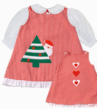 Load image into Gallery viewer, Red Reversible Santa &amp; Hearts Jumper