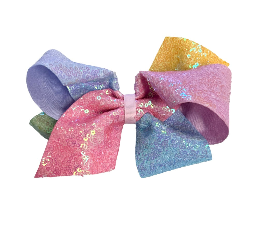 King Pastel Sequin Ombre Bow