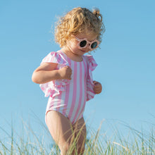Load image into Gallery viewer, Pink Stripe Wide Frill Swimsuit