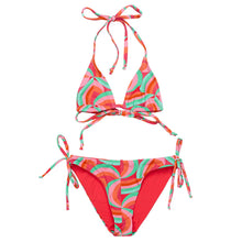 Load image into Gallery viewer, Geo Melon Sustainable Triangle Bikini