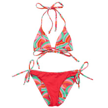 Load image into Gallery viewer, Geo Melon Sustainable Triangle Bikini