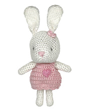 Load image into Gallery viewer, Bunny Bamboo Crochet 5&quot; Rattle