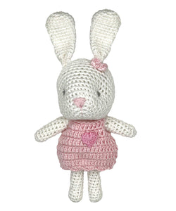 Bunny Bamboo Crochet 5" Rattle