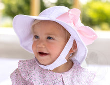 Load image into Gallery viewer, Pink Reversible Ruffle Brim Seersucker Sun Hat