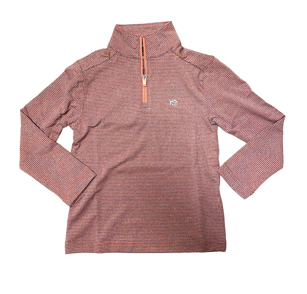 Heather Dusty Coral Cruiser Heather Micro Long Sleeve Quarter Zip Pullover