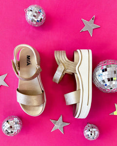 MIA Gold Haukea Platform Sandals