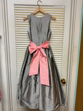Load image into Gallery viewer, Silver Sleeveless Dress with Pink Sash