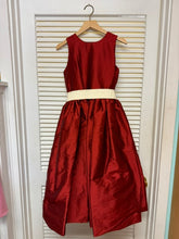 Load image into Gallery viewer, Red Sleeveless Dress with Ivory Sash