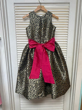 Load image into Gallery viewer, Cheetah Print Sleeveless Dress with Fuchsia Pink Sash