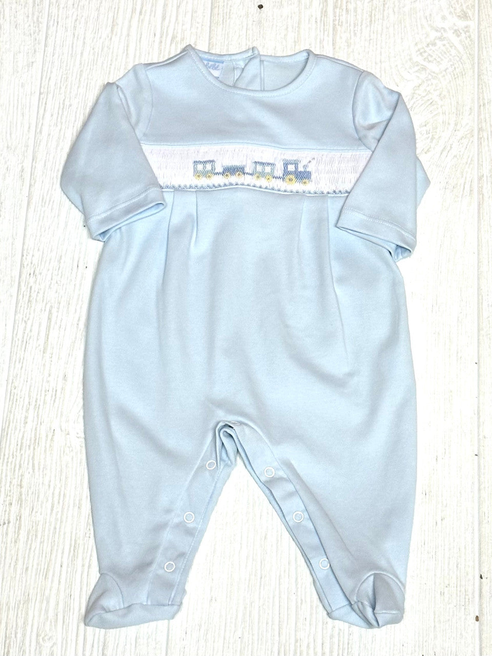 Light Blue Knit Boy's Long Footie with No Feet