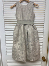 Load image into Gallery viewer, Gold Shimmer Circle Sleeveless Dress with Sash