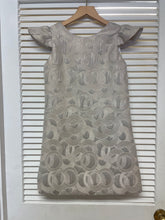 Load image into Gallery viewer, Gold Shimmer Circle A-line with Sleeves Dress