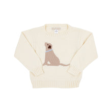 Load image into Gallery viewer, Isaacs Intarsia Sweater Palmetto Pearl Dog