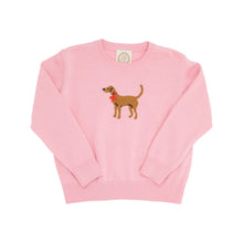 Load image into Gallery viewer, Isabelle&#39;s Intarsia Sweater Hamptons Hot Pink with Dog