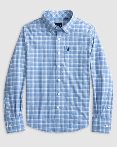 Navy Roosevelt Jr. Performance Button-Up Shirt