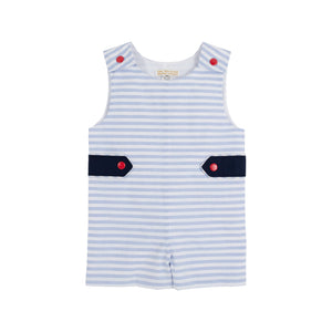Jack Keene Jon Jon Park City Periwinkle Stripe with Nantucket Navy & Richmond Red Buttons