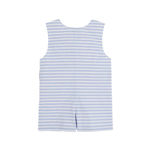 Jack Keene Jon Jon Park City Periwinkle Stripe with Nantucket Navy & Richmond Red Buttons