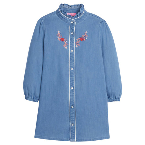 Chambray & Thistle Embroidered Jen Dress