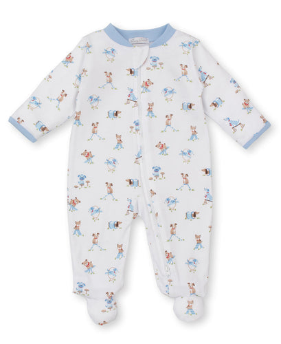 Playground Pups Print Zip Footie