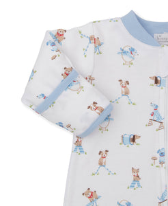 Playground Pups Print Zip Footie