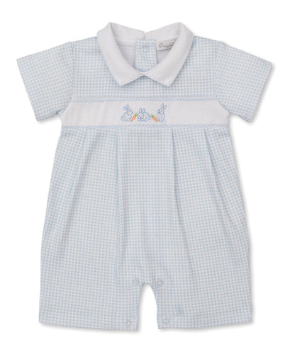 Light Blue Baby Bunny Patch Short Playsuit