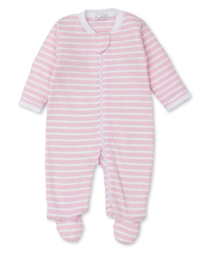 Team Stripes Pink Zip Footie