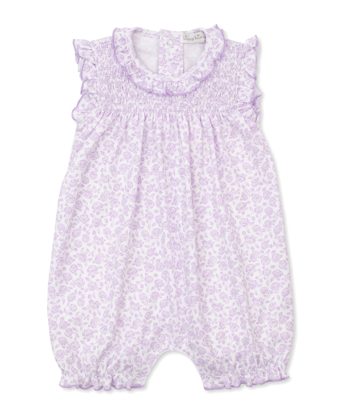 Lilac Summer Gardens Sleeveless Smocked Playsuit