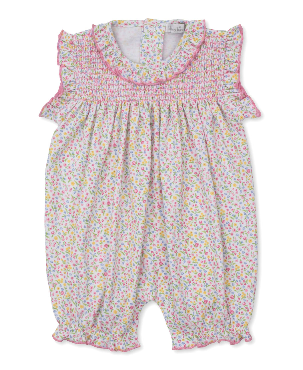 Garden Trellis Floral Short Smocked Playsuit