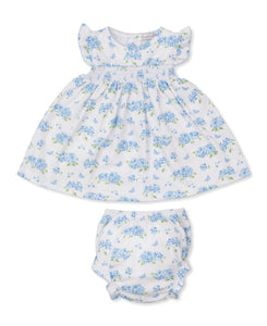 Light Blue Heavenly Hydrangeas Woven Dress Set