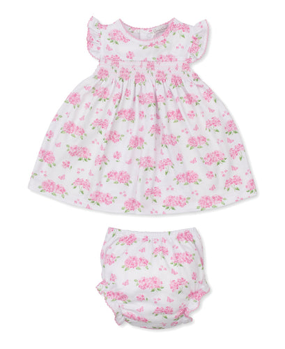 Pink Heavenly Hydrangeas Woven Dress Set