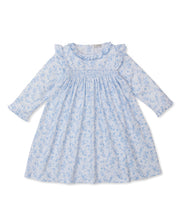 Load image into Gallery viewer, Light Blue Old English Roses Toddler Dress