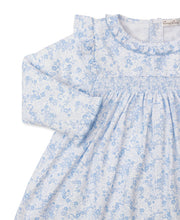 Load image into Gallery viewer, Light Blue Old English Roses Toddler Dress
