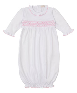 CLB Summer 25 White & Pink Hand Smocked Sack