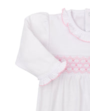 Load image into Gallery viewer, CLB Summer 25 White &amp; Pink Hand Smocked Sack