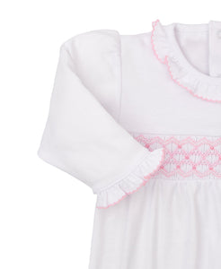 CLB Summer 25 White & Pink Hand Smocked Sack