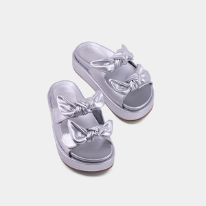 ShuShop Kiki Mini Silver Platform Sandals