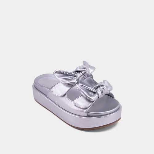 ShuShop Kiki Mini Silver Platform Sandals