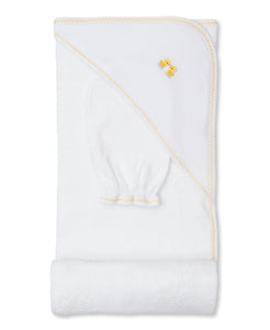 Hooded Towel W/ Mitt Set Dotty Ducks