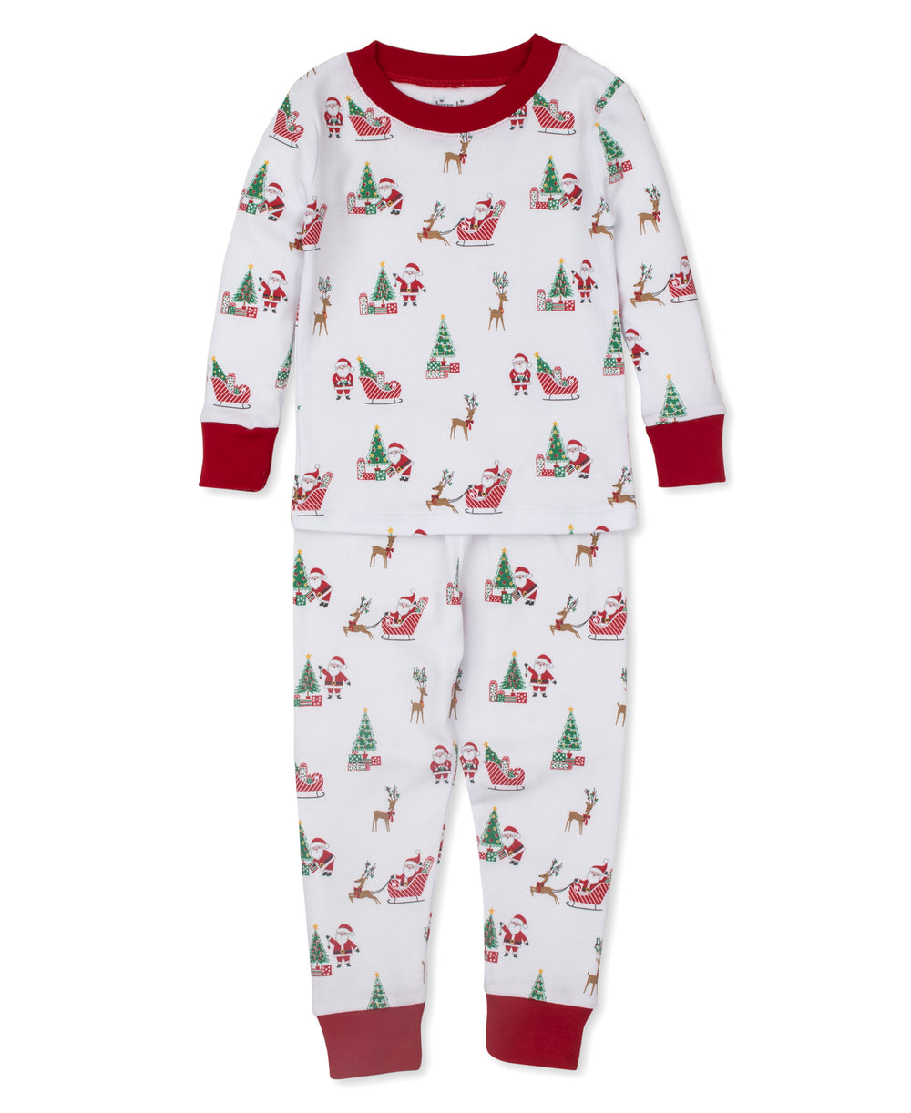 Santa's Sleigh Print Snug Pajama Set