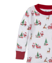 Santa's Sleigh Print Snug Pajama Set