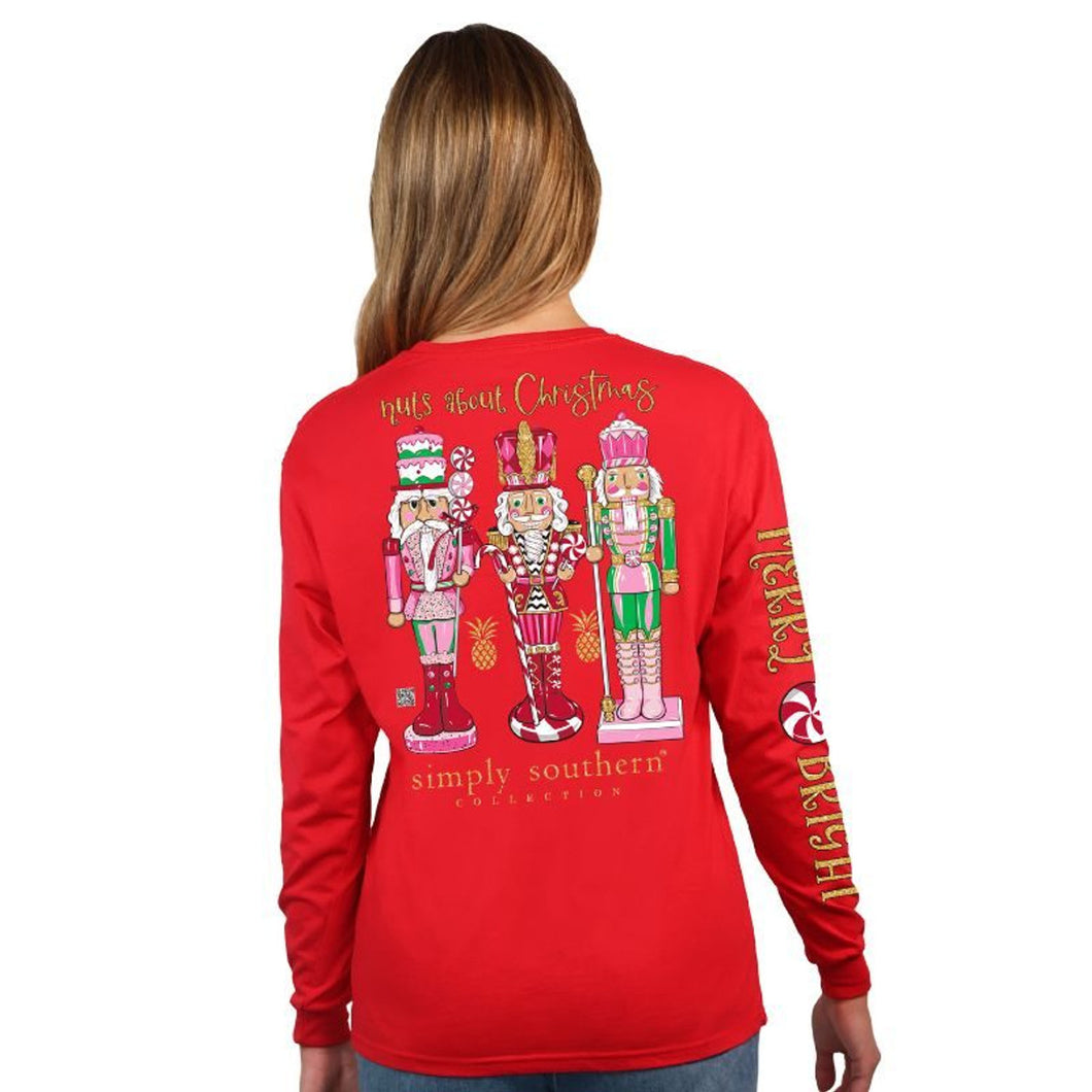 Simply Southern Long Sleeve Nutcracker T-Shirt in Red