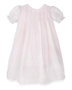 Lace Embroidered Pink Heirloom Girls Daygown