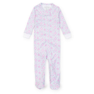 Pink Sandcastles Parker Zipper Pajamas