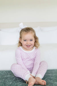 Scalloped in Pink Ava Pima Cotton Pajama Set