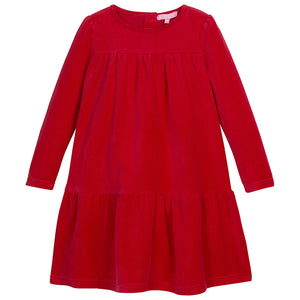 Lisle Dress Red Velour